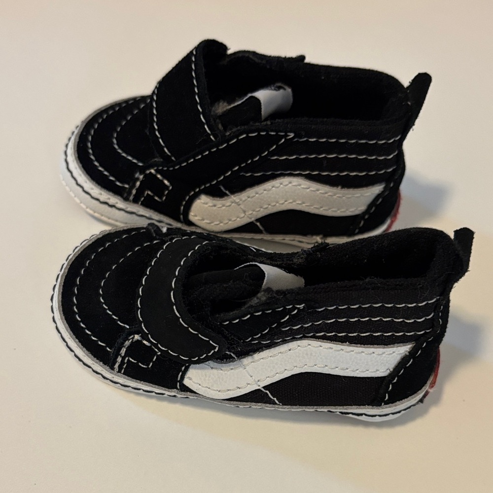 Vans Black and White Kids Sneakers